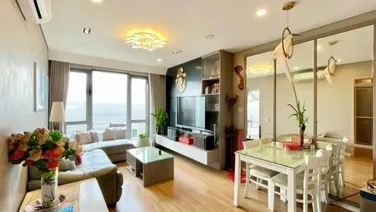 Cho thuê căn hộ tầng 20 Mipec Riverside 90m2 2PN full đồ đẹp giá 16tr.