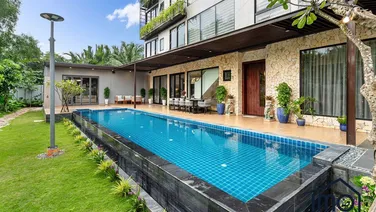 Cho thuê Villa 3MT view sông, hồ bơi, sân vườn,, Full nội thất, nhà như hình.