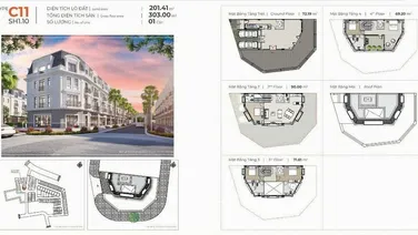 Bán shophouse 3 mặt tiền độc bản đẹp nhất Amelie phú mỹ hưng, 303m sàn, giá 25.8y TL