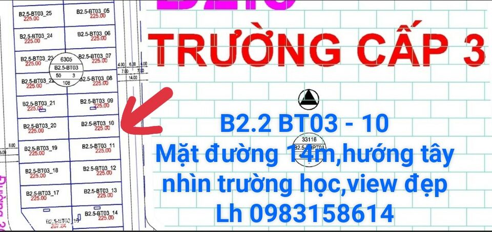 Chính chủ cần bán B2.5 KĐT Thanh Hà