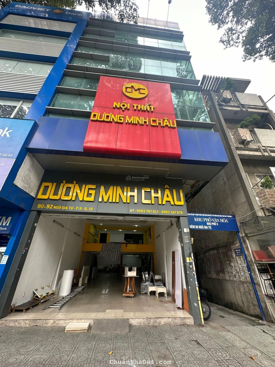 Cho thuê nhà 90-92 Ngô Gia Tự Quận 10, DT: 6x23m, NH: 20m, 6 lầu, giá: 200tr/ tháng