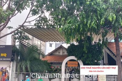 Cho thuê Biệt thự sân vườn số 16-18 Võ Thị Sáu Quận 1, DT: 16x33m, giá: 250tr TL