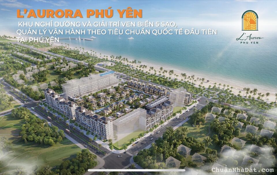 Shophouse biển từ 6 tỷ/ căn L'Aurora Phú Yên nằm tại TP Tuy Hoà. Xây 5 tầng có chỗ chờ thang máy