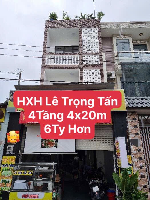 HXH Lê Trọng Tấn, Vị Trí Kinh Doanh, 4Tầng BTCT 80m2 (4x20m) Sát Aoen Tân Phú