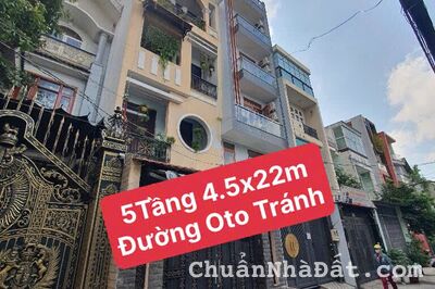 Khuông Việt Q. Tân Phú, 5Tầng BTCT, 100m2 (4.5x22m) Đường Oto Tránh