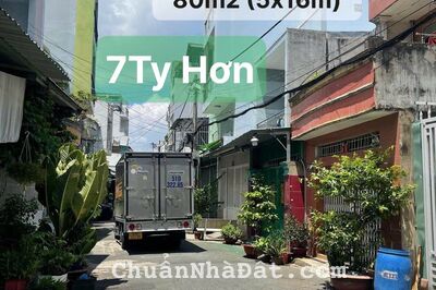 HXH Luỹ Bán Bích, Q. Tân Phú 4Tầng BTCT 6PN, 80m2 (5x16m) Cạnh Đầm Sen