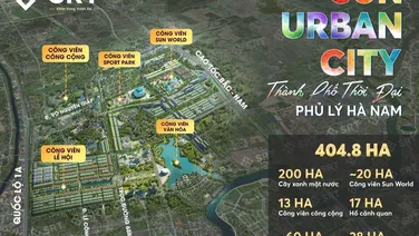 Bán Shophouse, Liền Kề, Biệt Thự Tại Siêu Dự Án Đô Thị Đầu Tiên Tại Hà Nam, Sun Urban City Hà Nam