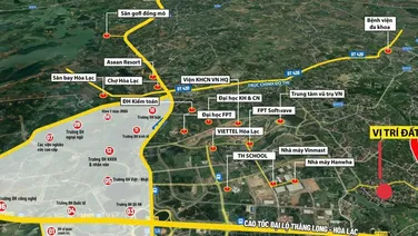 Sổ đỏ chính chủ sẵn sàng công chứng, đất Hòa Lạc 100m, giá tốt, gần đường lớn