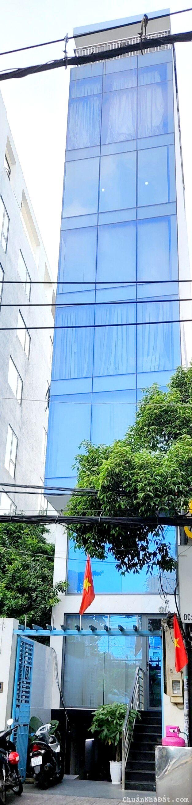 Cho thuê tòa nhà 58 Huỳnh Mẫn Đạt, P19, Bình Thạnh.  9 Tầng, Thang Máy, Pccc chỉ 90tr