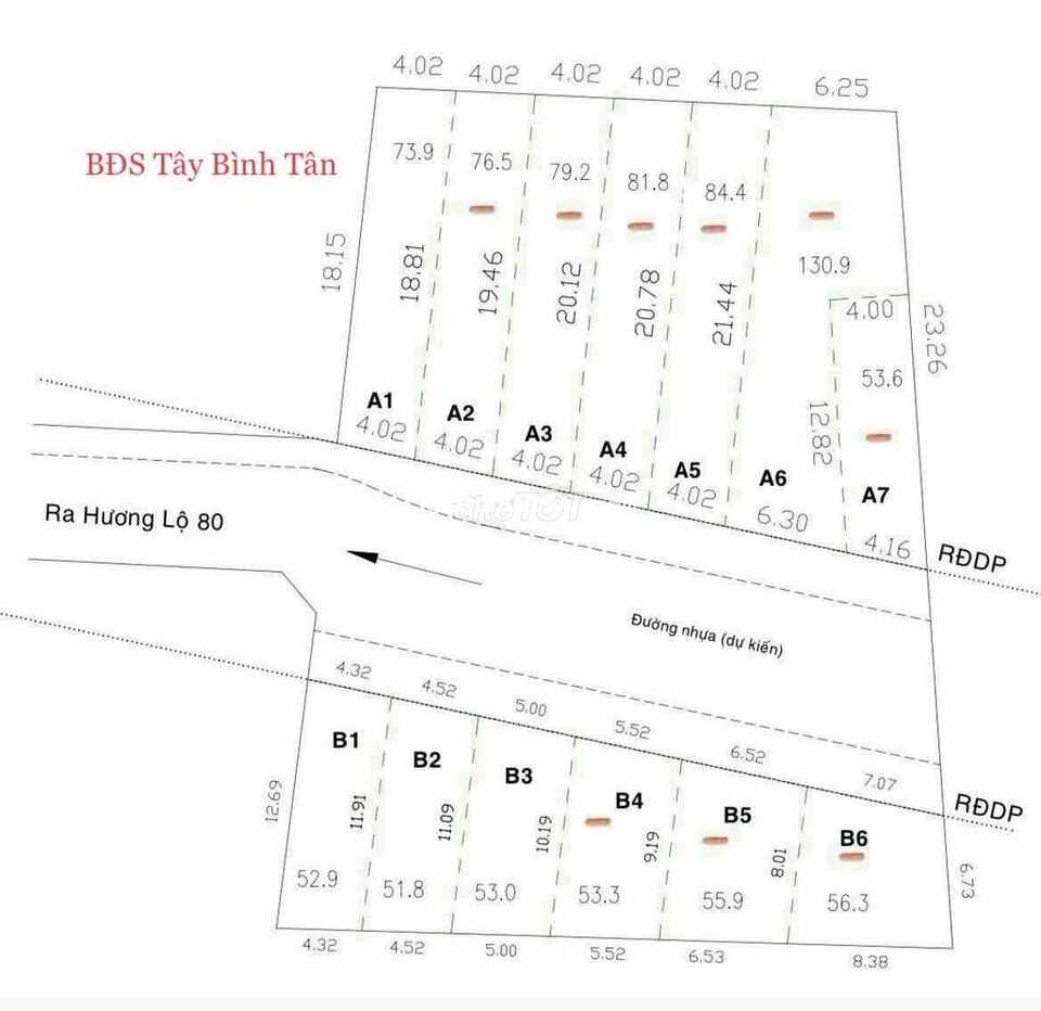 Bán Đất Thổ Cư 232/40 Hương Lộ 80,Bình Tân. 5*12M 2.4Tỷ/1nền