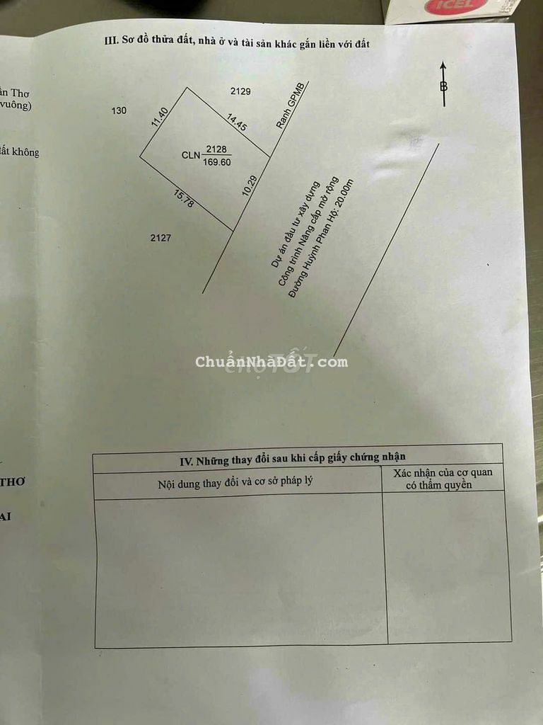 Nền biệt thự mặt tiền Huỳnh Phan Hộ lộ 30m. Giá rẻ như đất hẻm