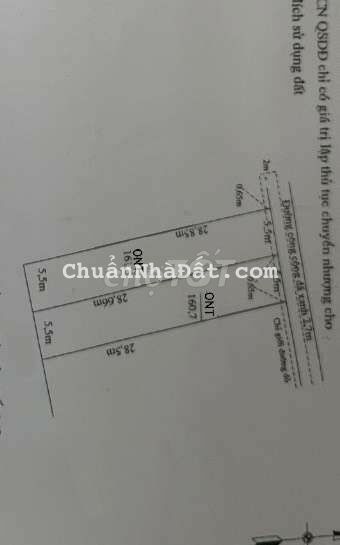 Xả hai nền thổ, xe hơi, 5.5x28m, chỉ 750tr