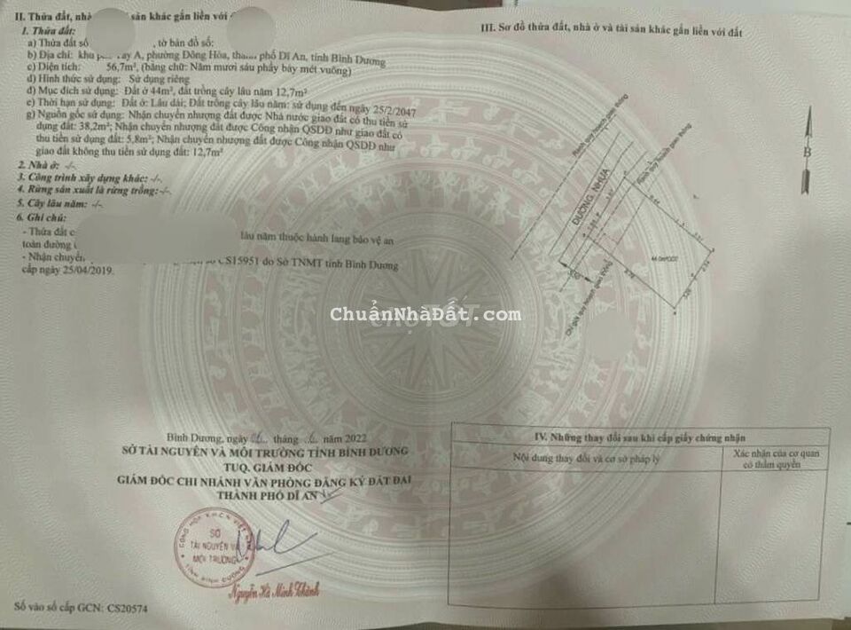 Đất 57m Rẻ gần BigC Go và làng đại học quốc gia Tphcm