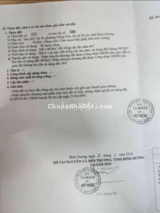 Bán Đất Sau BigC Dĩ An, Ngay Hai Bà Trưng Nối Dài