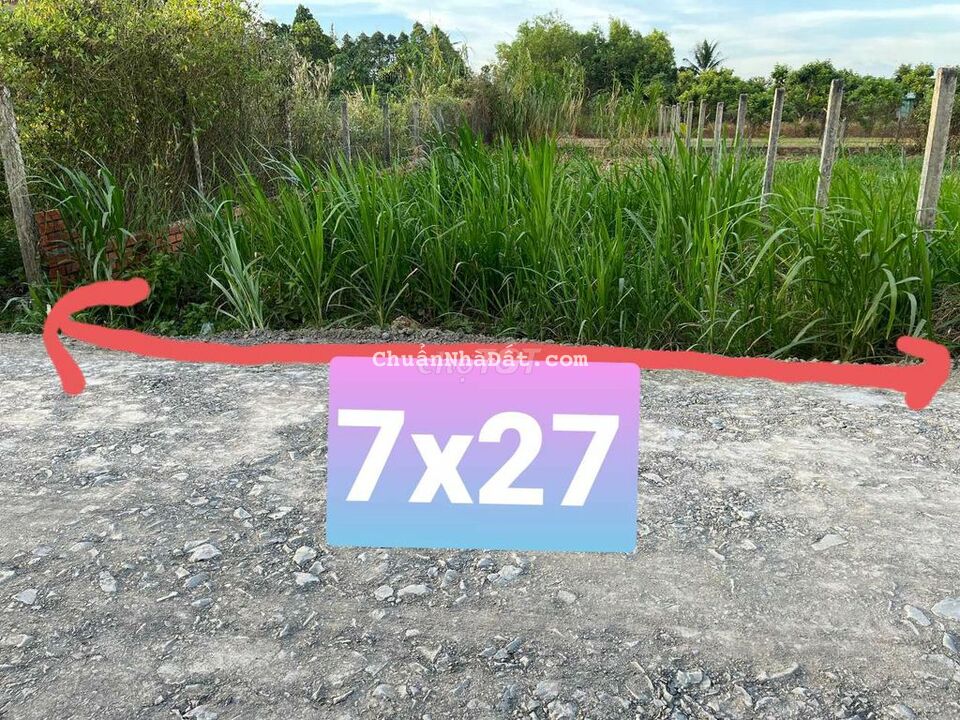 ĐẤT NGỘP NGAY CỔNG KCN PHƯỚC ĐÔNG D.TÍCH7×27MÉT
