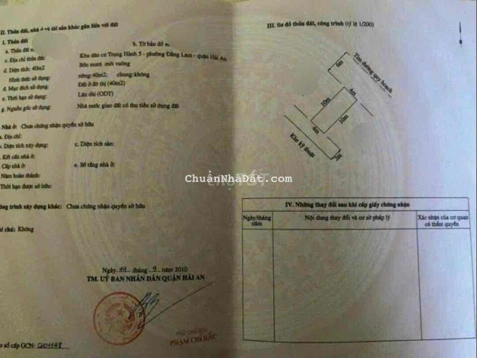 40m2 đất Lô 16 Lê Hồng Phong gần Toà Án