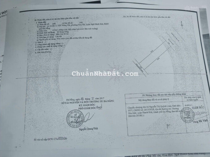 Chính chủ bán lô đất đường Lê Như Hổ, Ngũ Hành Sơn, Đà Nẵng, DT: 125m2