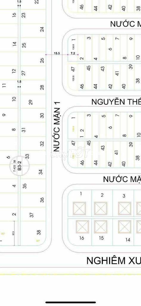 Bán lô Biệt Thự NƯỚC MẶN 1 hướng Đông Nam khu Nam