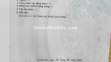Bán đất 24A đường Điện Biên Phủ, Phường Vĩnh Hoà, Nha Trang 112m2 ( rộng 6,5m ) giá 75trđ/m2