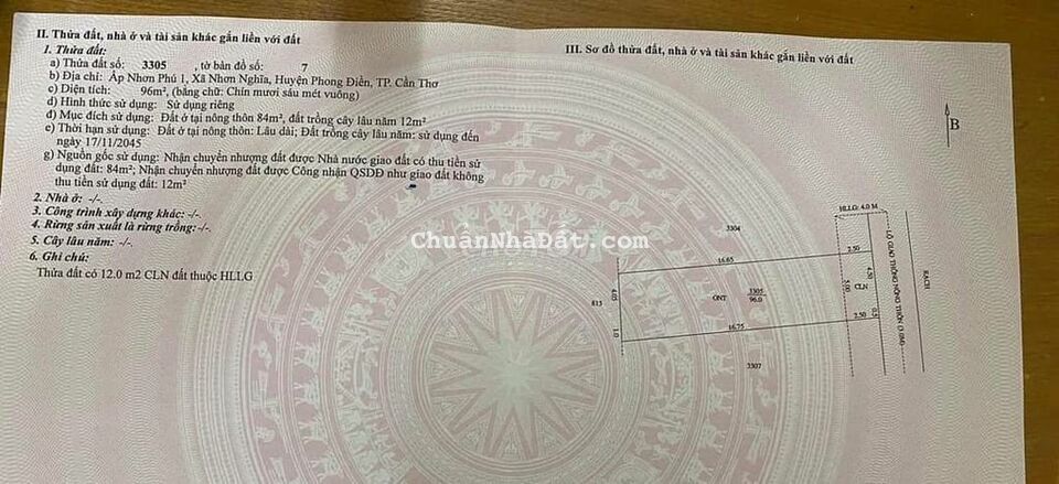 Cắt lỗ hơn 200tr so với 2022 bán gỡ vốn nền gần chợ Vàm Xáng