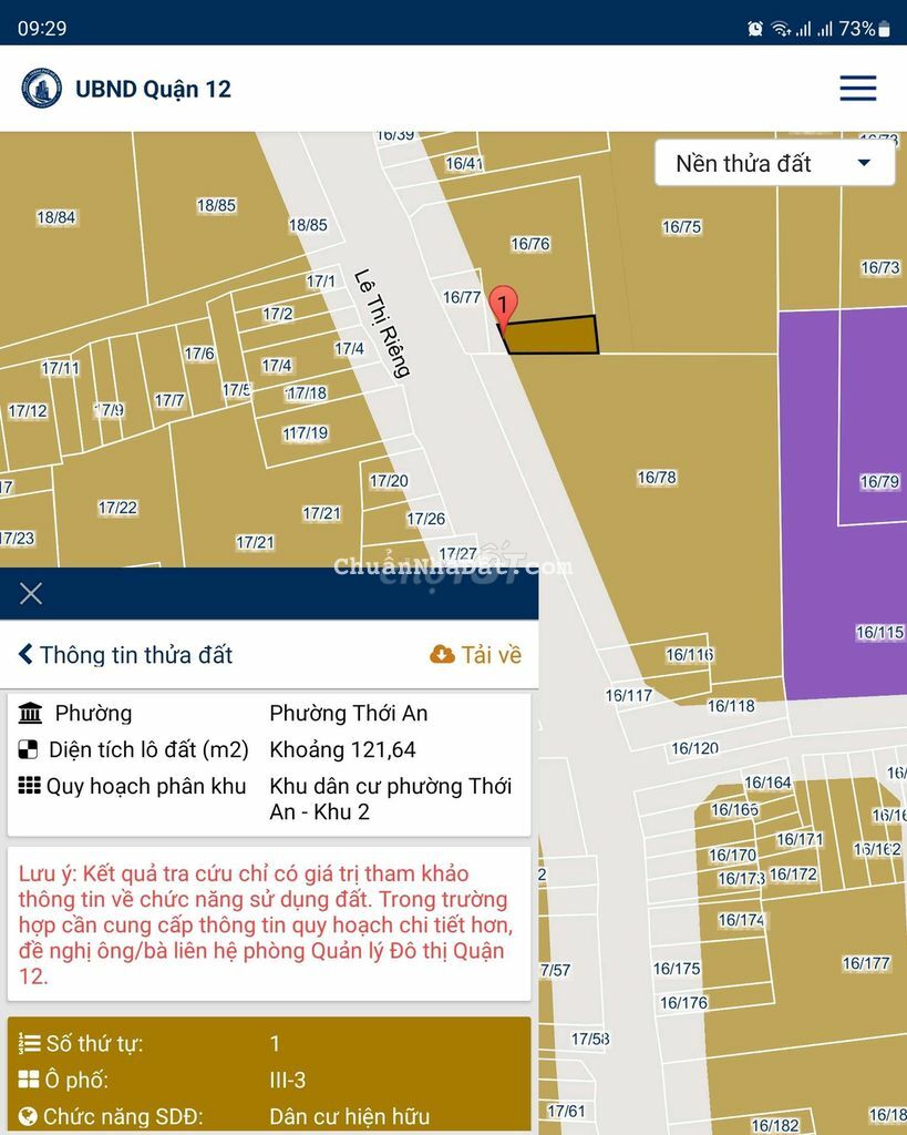 GIẢM 1TỶ Đất MT Lê Thi Riêng, Q12