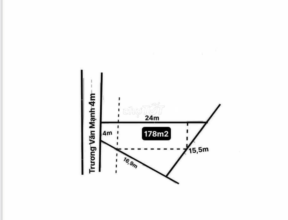 Sát bên thị trấn, 178m2 đất thổ, chốt 410tr