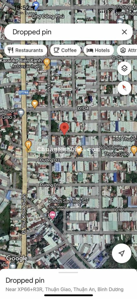 Bán lô biệt thự mặt tiền KDC Thuận Giao, Tp Thuận An, Bình Dương