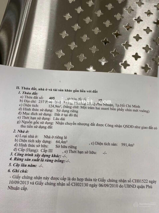 Toà nhà - 235-237 Phan Đình Phùng - PN - 6.5x19m - NH 72m - hầm - 7 tầng - HĐT 165 triệu - giá 63tỷ