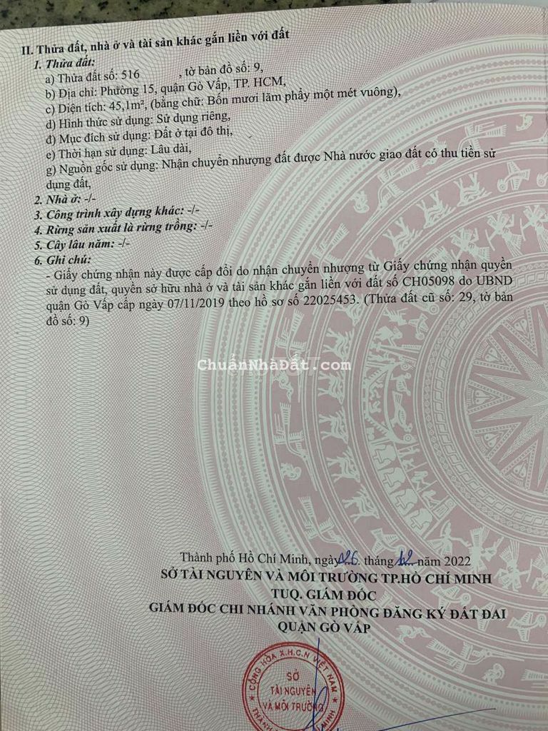 Hạ 200 Cần bán gấp đất phạm văn chiêu gò vấp