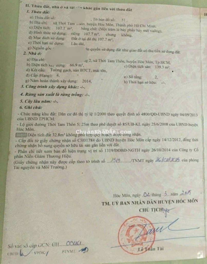 MẶT TIỀN PHẠM THỊ GIÂY NHÀ 4,5X21 CÓ 1 TRỆT 1 LẦU VỊ TRÍ ĐẸP BUÔN BÁN