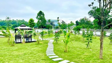 Chính chủ bán gấp lô góc 2 mặt tiền lưng tựa núi, mặt hướng suối. 5p ra khu ĐHQG và tổ hợp Y tế