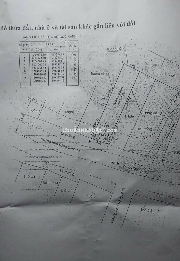 Nhà 4,03x18 mặt tiền Tam Đông 25 vị trí đẹp