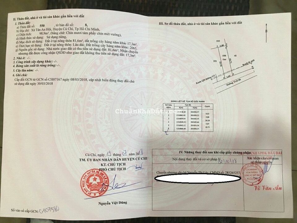 Thanh lý lô đất Gần UBND xã Tân An Hội DT: 90m2 SHR Giá: 820 triệu