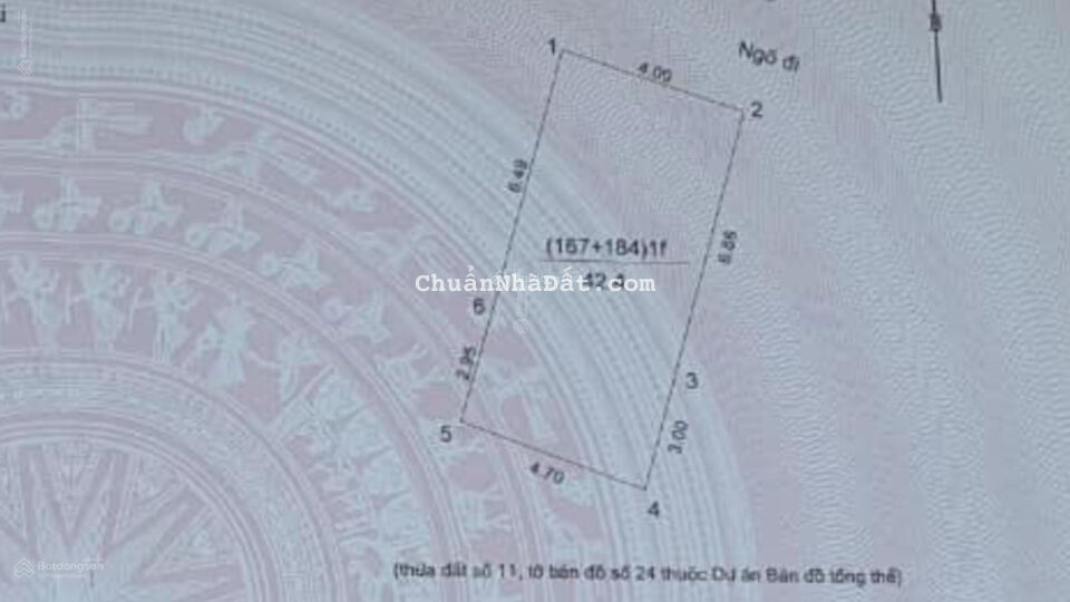 Cần bán mảnh đất cực đẹp - ngõ Thống Nhất Đại La - DT 42,5m2, mặt tiền 4m nở hậu 4,7 m giá 2,85 tỷ