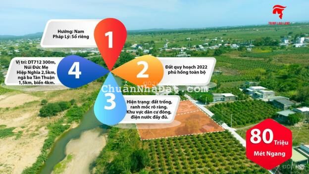 2 lô 21x38/42(862,8m2) siêu đẹp Mặt tiền sông - Hàm Thuận Nam